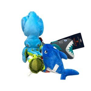 NWT Bundle of 3 Shark Week Dog Toys with Squeakers, 1 WaterToy